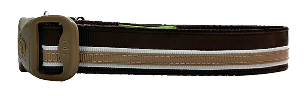 The Bark A Latte Stripe Dog Collar 3 Brown & Tan Striped Dog Collar
